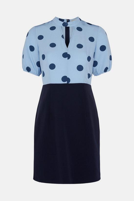 Oasis Frill Sleeve Spot Print 2 In 1 Dress 5