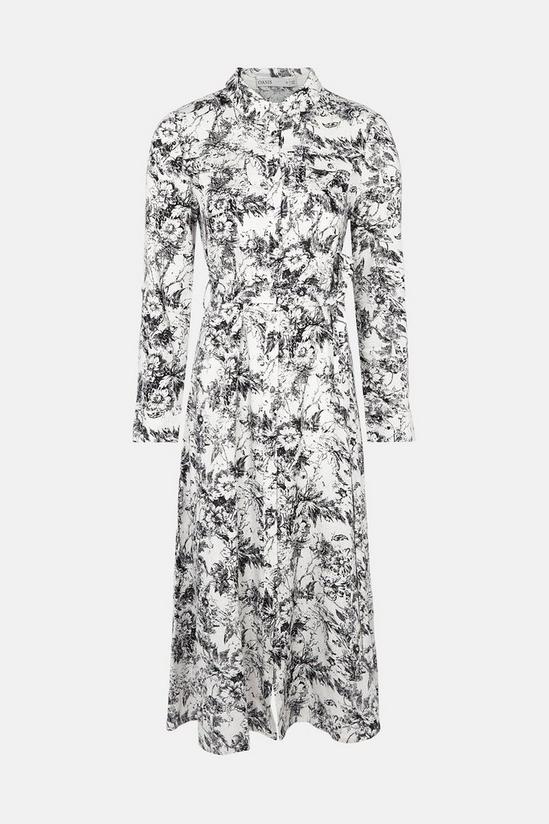 Oasis Printed Linen Shirt Dress 5
