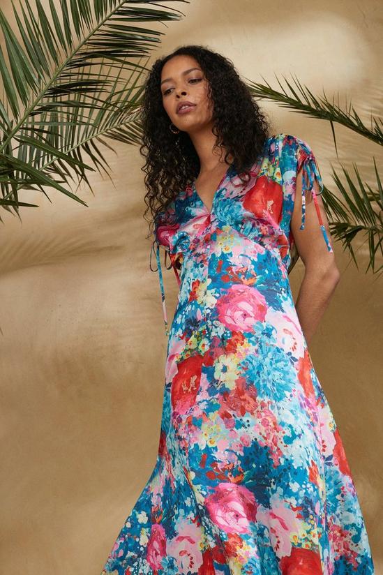 Oasis Large Floral Printed Midi Dress 2