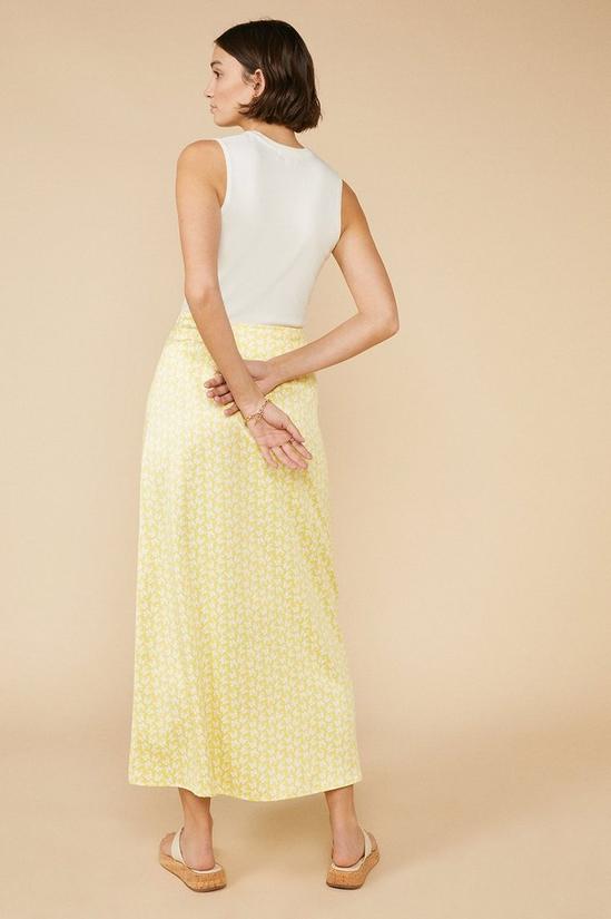 Oasis Yellow Floral Midi Skirt 3