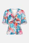 Oasis Large Floral Tie Front Top thumbnail 4