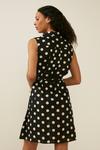 Oasis Spot Print Linen Mini Sleeveless Shirt Dress thumbnail 3