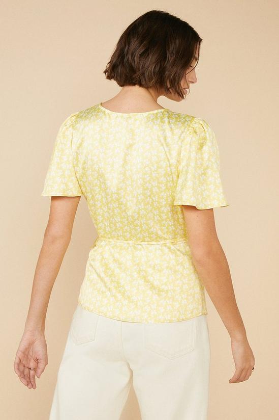 Oasis Yellow Floral Wrap Top 3