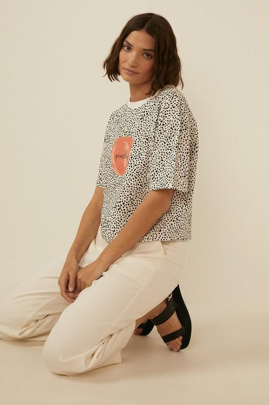 Oasis Cotton Peachy Printed T Shirt 2