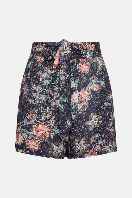 Oasis Linen Look Floral Shorts 5