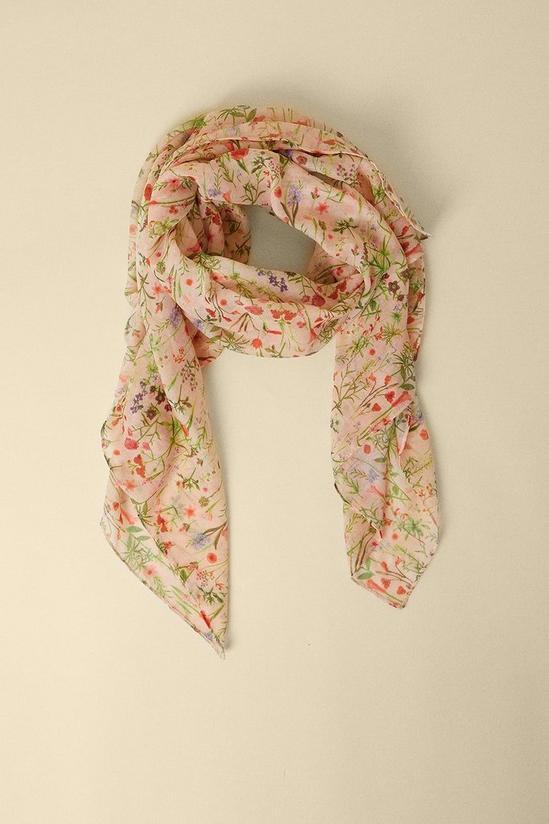 Oasis Floral Poppy Lightweight Scarf 1