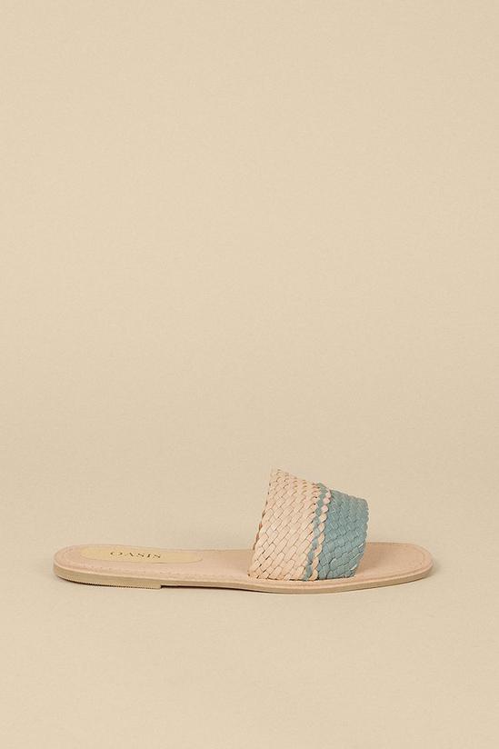 Oasis Leather Woven 2 Tone Slider 1