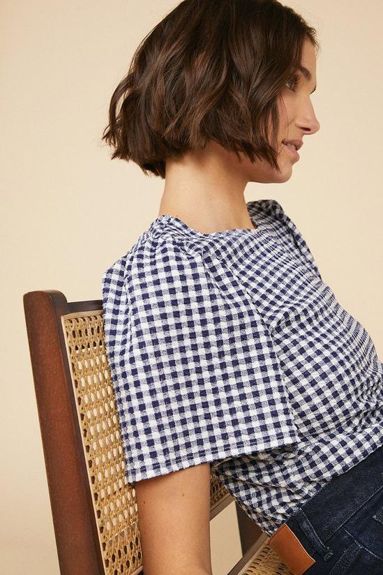 Oasis Gingham Textured Top 1