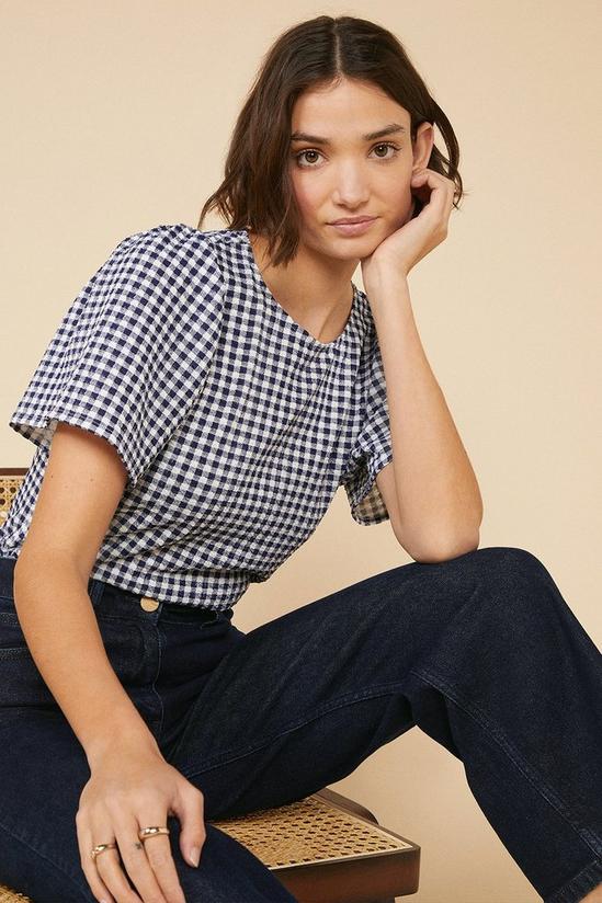 Oasis Gingham Textured Top 4
