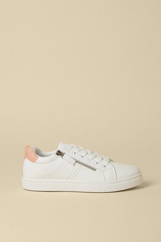Oasis Zip Side Detail Lace Up Trainers 1