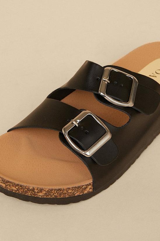 Oasis Double Buckle Footbed Slider 3