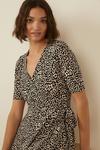 Oasis Leopard Fixed Wrap Jersey Mini Dress thumbnail 4