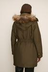 Oasis Premium Fur Hood Padded Winter Parka Coat thumbnail 3