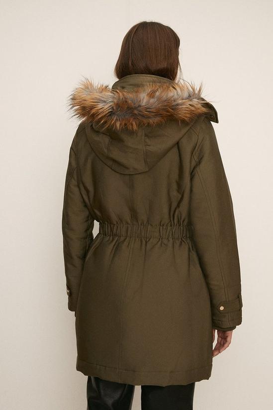 Oasis Premium Fur Hood Padded Winter Parka Coat 3