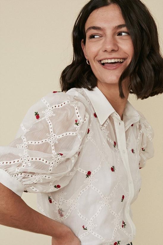 Oasis Rose Embroidered Shirt 4