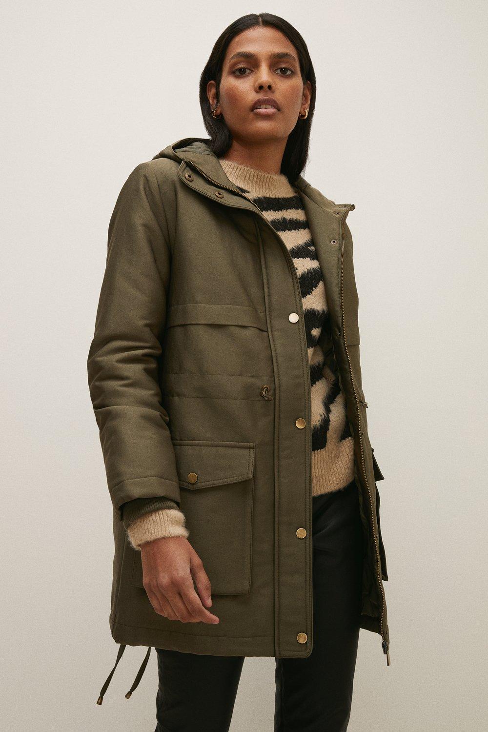 Midi deals parka coat