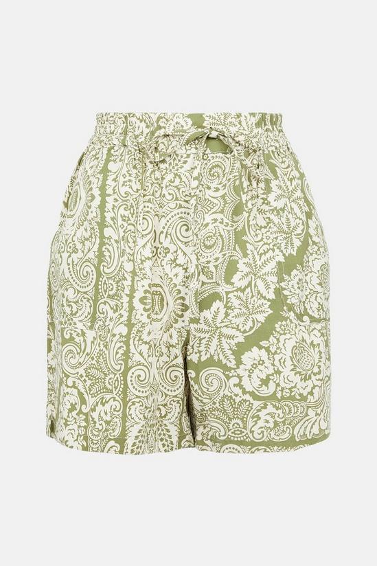 Oasis Printed Tie Waist Relaxed Short 5