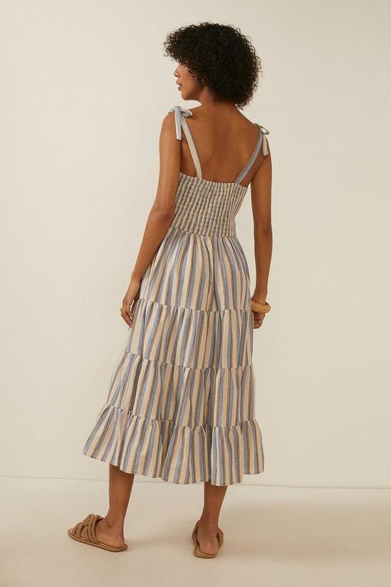 Oasis Stripe Peplum Hem Dress 3