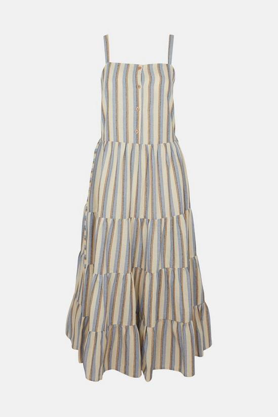 Oasis Stripe Peplum Hem Dress 5
