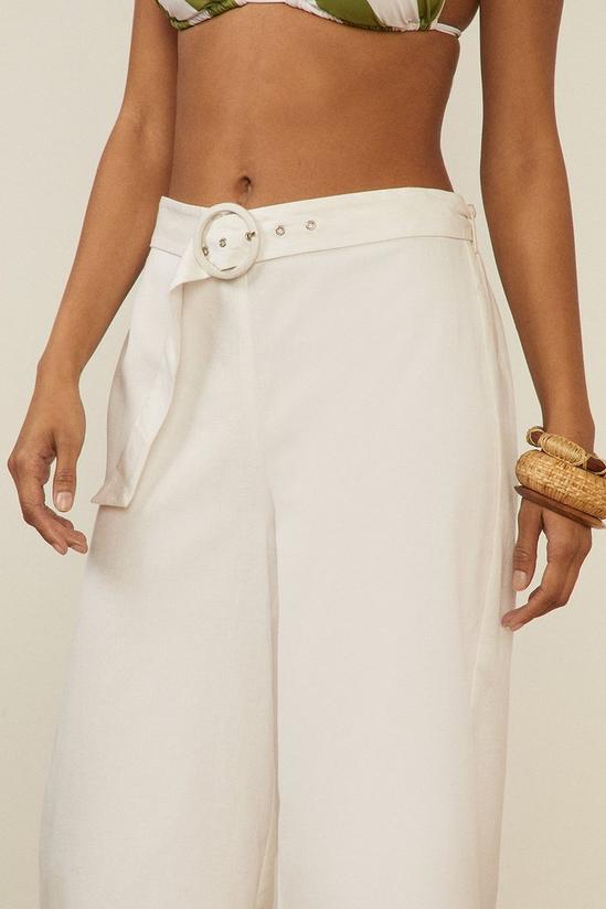 Oasis Belted Linen Look Trouser 2