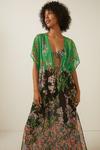 Oasis Contrast Floral Tiered Maxi Beach Dress thumbnail 1