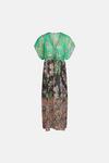 Oasis Contrast Floral Tiered Maxi Beach Dress thumbnail 5