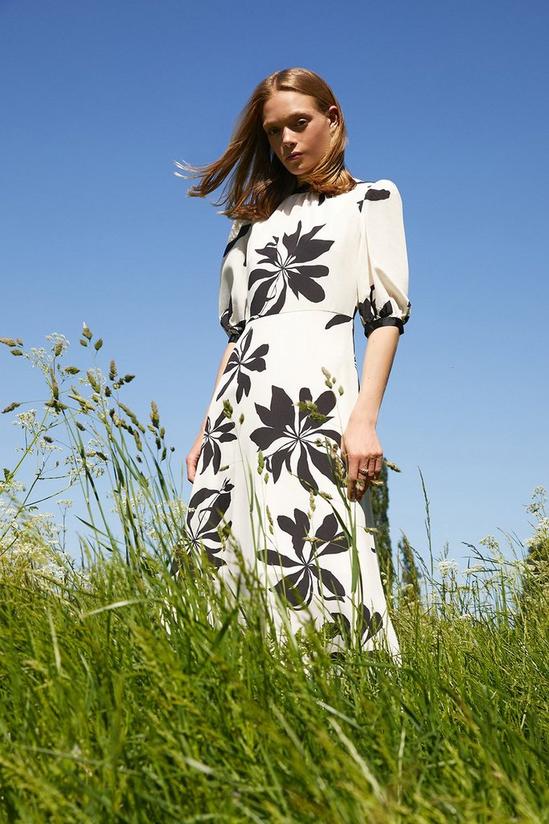 Oasis Mixed Floral Midi Dress 1