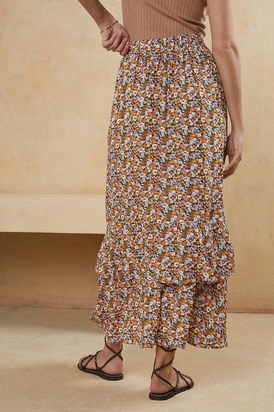 Oasis Floral Printed Midi Skirt 3