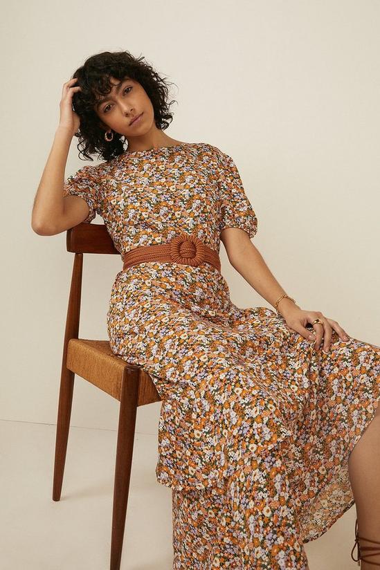 Oasis Floral Puff Sleeve Maxi Dress 1