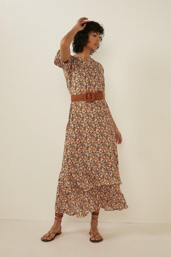 Oasis Floral Puff Sleeve Maxi Dress 2