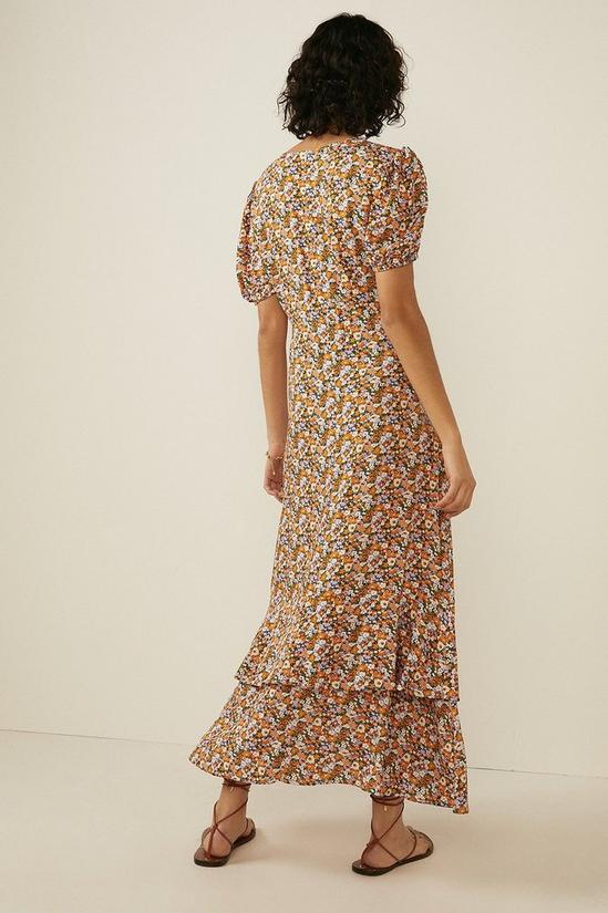 Oasis Floral Puff Sleeve Maxi Dress 3