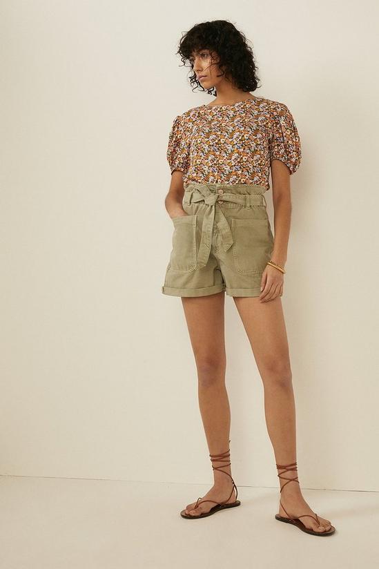 Oasis Floral Print Puff Sleeve Top 2