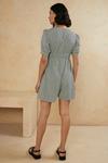 Oasis Check Textured Jersey Playsuit thumbnail 3