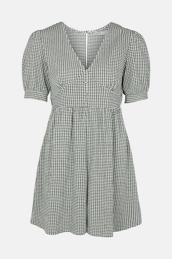 Oasis Check Textured Jersey Playsuit 4