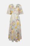 Oasis Painted Floral Midi Tea Dress thumbnail 4