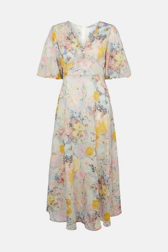 Oasis Painted Floral Midi Tea Dress 4