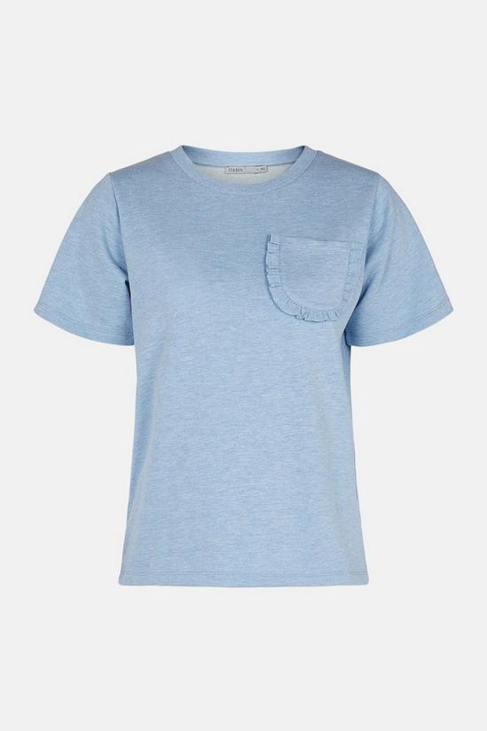 Oasis Melange Ruffle Pocket T Shirt 5
