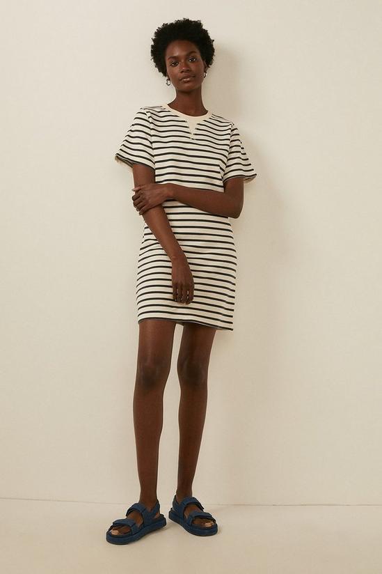 Oasis Stripe T Shirt Dress 1