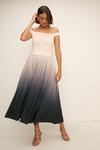 Oasis Ombre Pleated Woven Knitted Dress thumbnail 1