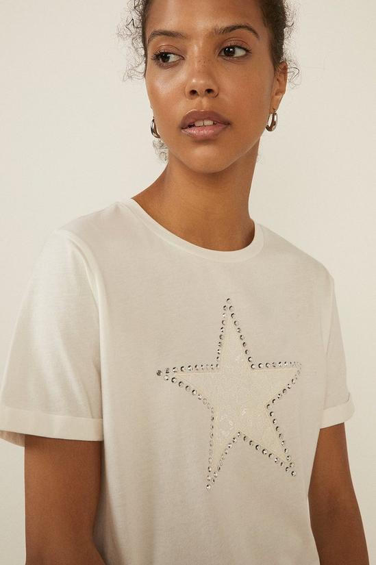 Oasis Lace Star Hotfix T Shirt 4