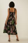 Oasis Black Floral Print Scuba Midi Dress thumbnail 3