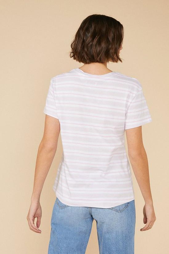 Oasis Sun Kissed Embroidered Stripe T Shirt 3