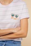 Oasis Sun Kissed Embroidered Stripe T Shirt thumbnail 4