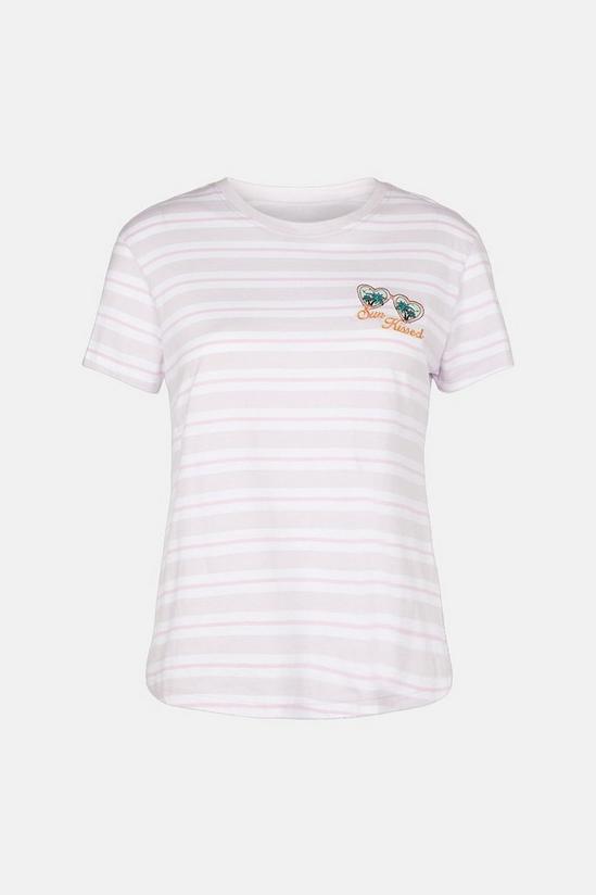 Oasis Sun Kissed Embroidered Stripe T Shirt 5