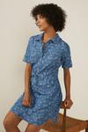 Oasis Floral Belted Chambray Dress thumbnail 2