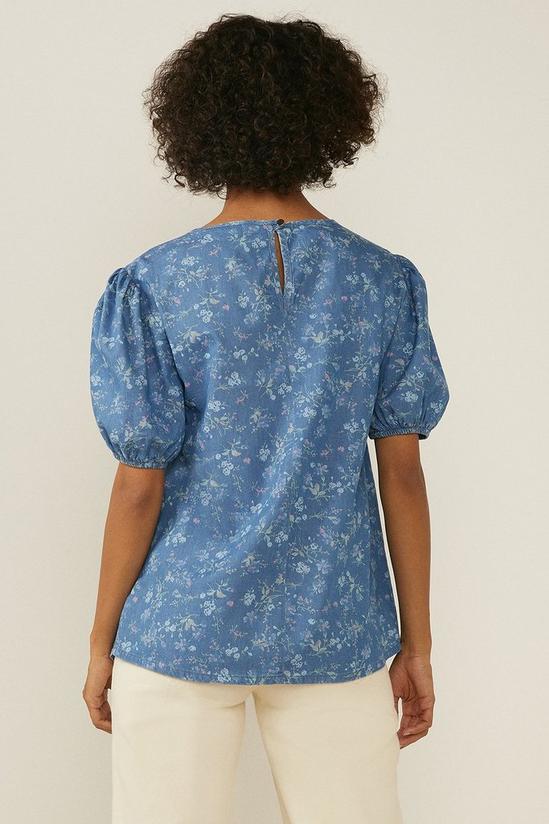 Oasis Floral Chambray Top 3