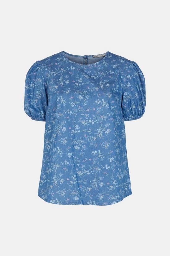 Oasis Floral Chambray Top 5