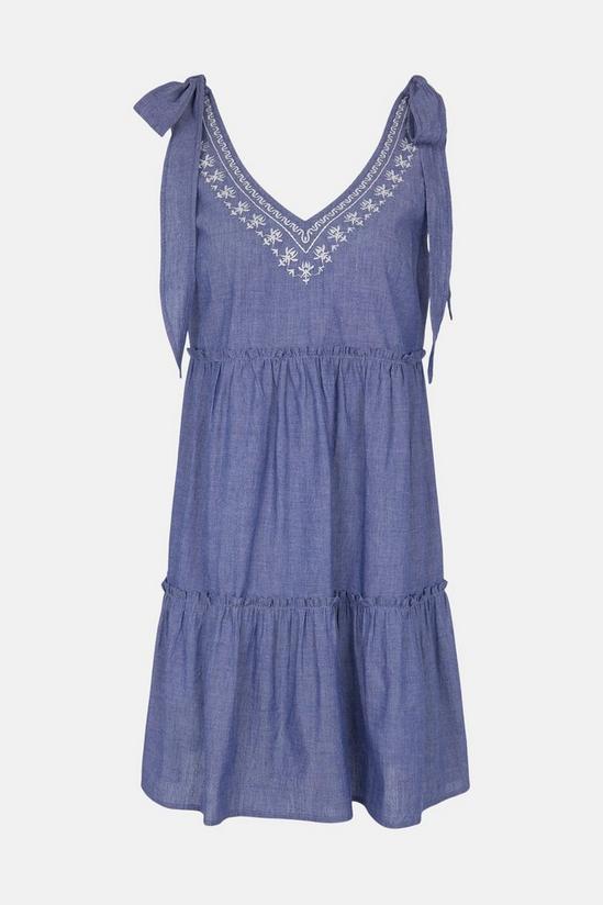 Oasis Tie Strap Embroidered Dress 5