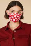 Oasis Reusable Red Floral Face Mask With Filter thumbnail 1