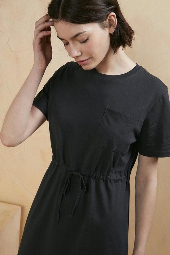 Oasis Cotton Drawstring T Shirt Dress 2